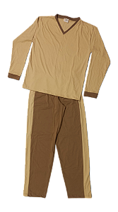 Pijama masculino adulto longo de Malha de algodão e viscose estampado