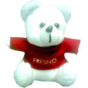 Urso Fresno usando camiseta da banda