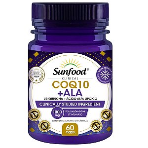 COQ 10 + Ácido Alfa Lipóico 1000mg 60 Cápsulas Sunfood