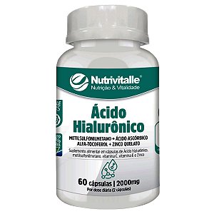 Ácido Hialurônico 2000mg 60 Cápsulas Nutrivitalle