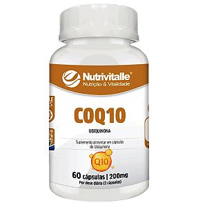 COQ 10 Ubiquinona 60 Cápsulas 200mg Nutrivitalle