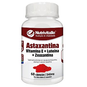 Astaxantina 540mg 60 Cápsulas Nutrivitalle