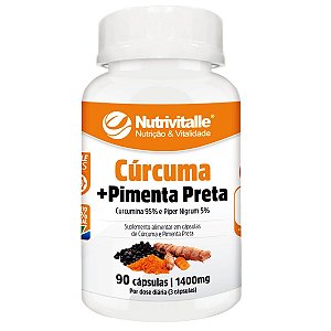 Cúrcuma + Pimenta Preta 1400mg 90 Cápsulas Nutrivitalle