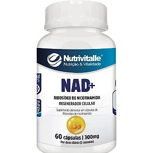 NAD + Ribosídeo De Nicotinamida 300mg 60 Cápsulas Nutrivitalle