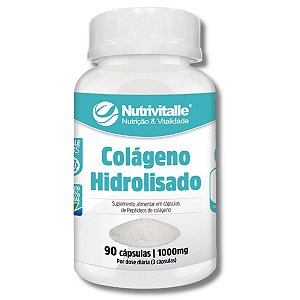 Colágeno Hidrolisado 1000mg 90 Cápsulas Nutrivitalle
