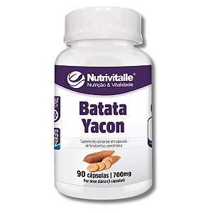 Batata Yacon 700mg 90 Cápsulas Nutrivitalle