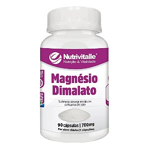 Magnésio Dimalato 700mg 60 Cápsulas Nutrivitalle