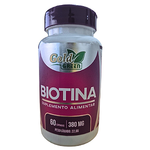 Biotina 380mg 60 Cápsulas Gold Green