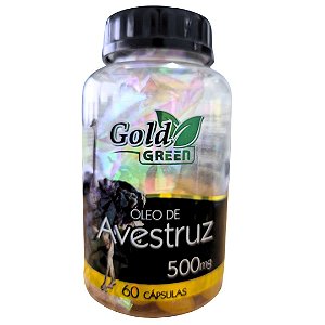 Óleo De Avestruz 500mg 60 Cápsulas Gold Green