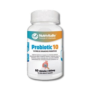 Probiotic 10 800mg 60 Cápsulas Nutrivitalle