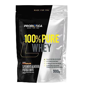 Whey Protein Concentrado Probiótica 100% Pure Whey 900g Refil
