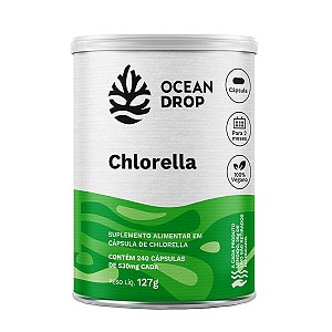 Chlorella 240 Cápsulas 530mg Ocean Drop
