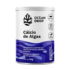 Cálcio Alga Marinha  120 Cápsulas 1000mg Ocean Drop