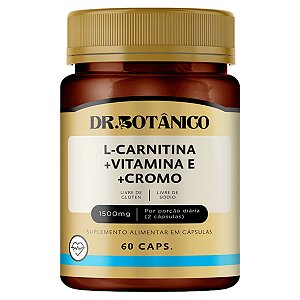 L-Carnitina + Vitamina E + Cromo 1150mg 60 Cápsulas Dr Botânico