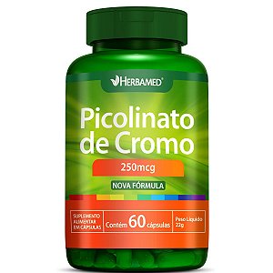 Picolinato De Cromo 60 Capsulas 250mcg Herbamed