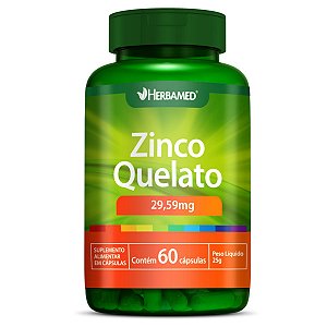 Zinco Quelato 60 Capsulas 29,59mg Herbamed