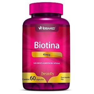 Biotina 60 Capsulas 45mcg Herbamed