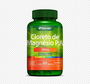Cloreto De Magnésio P.A 500mg 60 Cápsulas Herbamed