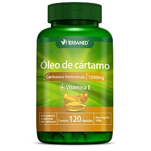 Óleo De Cártamo 1000mg 120 Cápsulas Herbamed