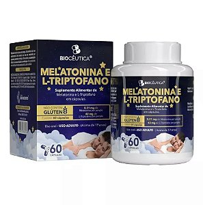 Melatonina E L-Triptofano 60 Cápsulas Biocêutica