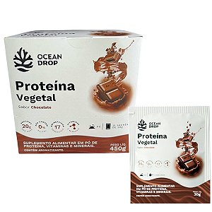 Proteína Vegetal Sabor Chocolate 450g Sachês Ocean Drop