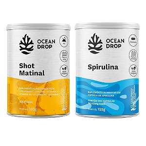 Shot Matinal 150g + Spirulina 240 Cápsulas 520mg Ocean Drop