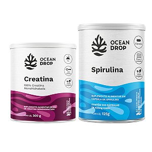 Creatina Monohidr 300g+Spirulina 240 Cáps 520mg Ocean Drop