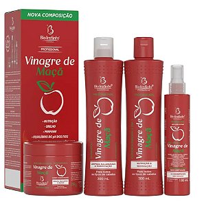 Kit Capilar Vinagre De Maca 4 Itens Bio Instinto