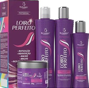 Kit Capilar Loiro Perfeito 4 Itens Bio Instinto