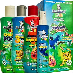 Kit Kids Cabelo E Corpo 4 Itens Bio Instinto