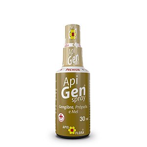 Apigen Spray Bucal com Gengibre, Própolis e Mel 30ml – Apis Flora