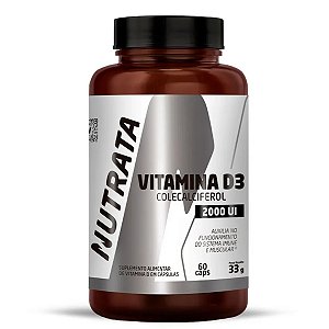 Vitamina D3 Colecalciferol 2000UI 60 Cápsulas Nutrata