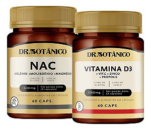 Kit Imunidade Forte Nac, Vit D3, Vit C, Zinco, Própolis