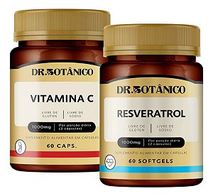 Kit Antioxidante Premium – Vitamina C + Resveratrol Dr. Botânico