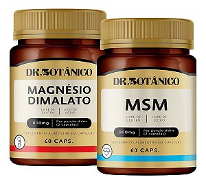 Kit Suporte Muscular e Articular – Magnésio Dimalato + MSM