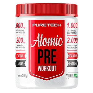 Pré Treino Atomic Maça Verde 300g Puretech