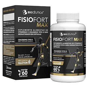 Fisiofort Max Vitaminas e Colágeno tipo 2 60 Cáps Biocêutica