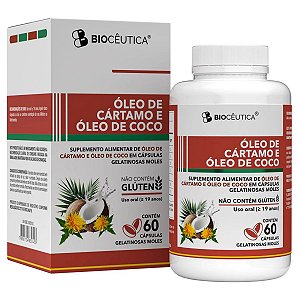 Óleo de Cártamo e Óleo de Coco 60 Cápsulas Dr. Botânico