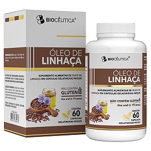 Óleo de Linhaça 60 Cápsulas Biocêutica