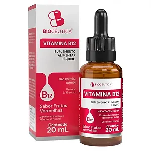 Vitamina B12 Sabor Frutas Vermelhas 20 ml Biocêutica