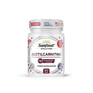 Acetilcarnitina 1000mg 60 Cápsulas | Sunfood Evolution Oficial