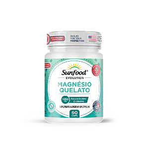 Magnésio Quelato 1000mg 60 Cápsulas Sunfood Evolution