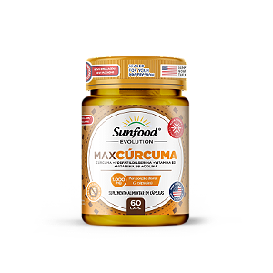 MaxCúrcuma 1000mg 60 Cápsulas Sunfood Evolution
