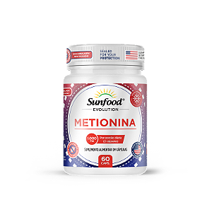 Metionina 1000mg 60 Cápsulas Sunfood Evolution
