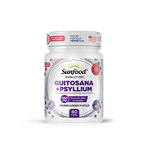 Quitosana + Psyllium 880mg 60 Caps Sunfood Evolution