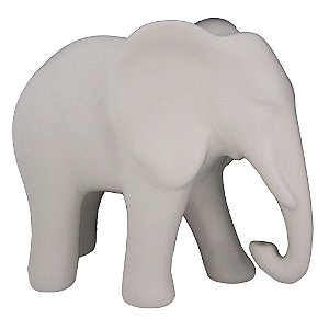 Elefante Cerâmico Branco 18cm