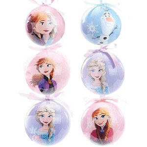 Bola Natalina Princesas Disney FrozeN Sortido Natal Cromus
