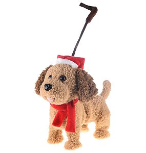 Cachorro Decorativo com Movimento Cromus Natal 17cm