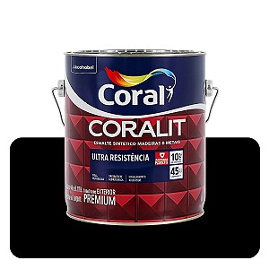 Coralit Ultra Preto Brilhante 0,900mL Coral