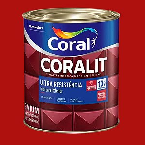 Coralit Ultra Resistência Alto Brilho Vermelho 3,6L Coral